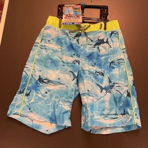 2 pack boys swim shorts size L 14-16